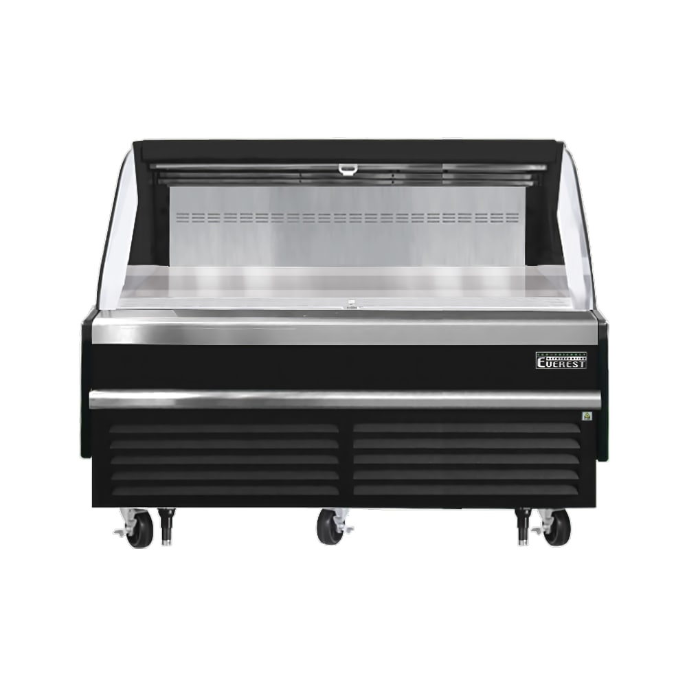 Everest Refrigeration EOMH-72-B-35-S 73 1/4" Horizontal Open Air Cooler w/ (1) Levels, Black, 115v