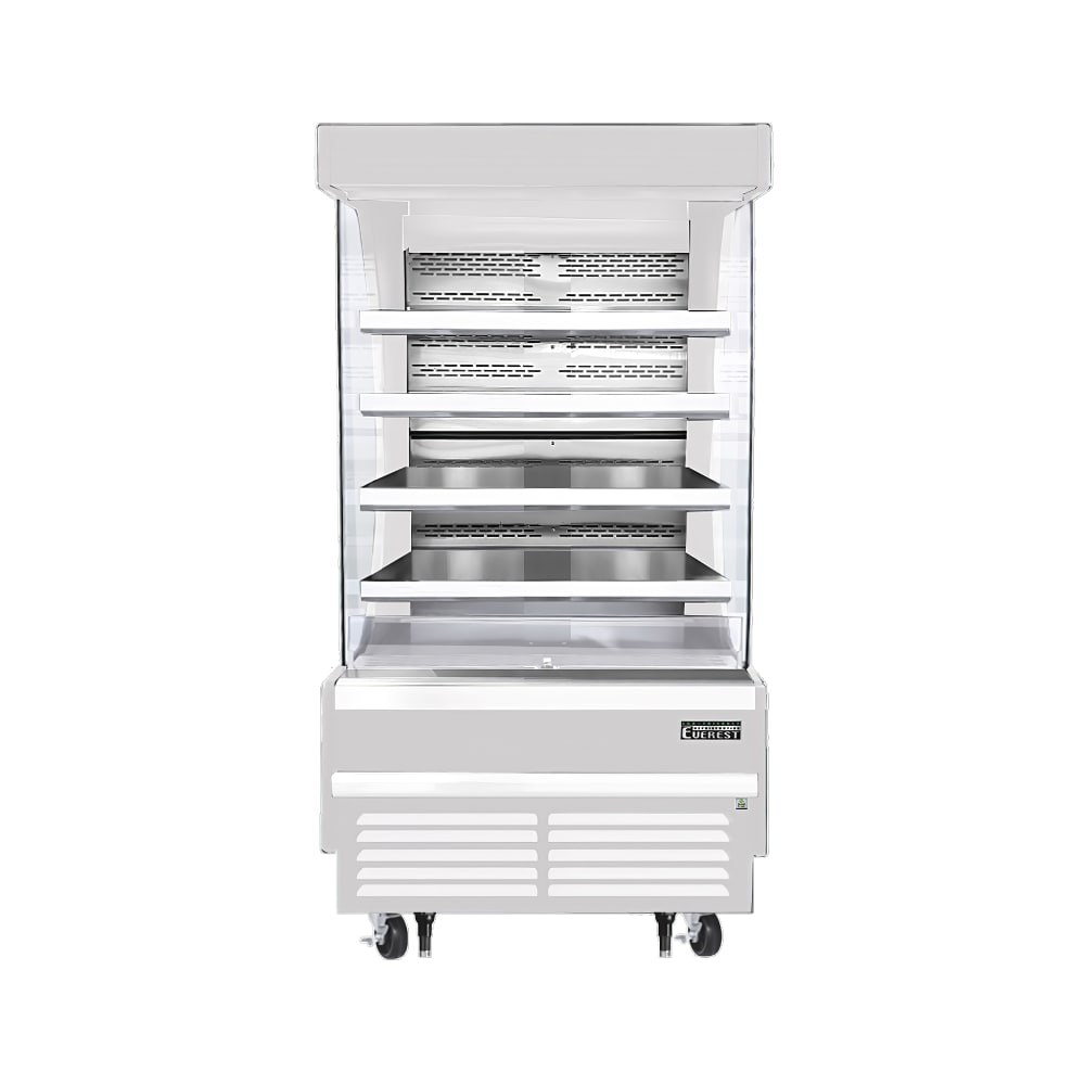 Everest Refrigeration EOMV-36-W-35-T 37 1/4" Vertical Open Air Cooler w/ (5) Levels, White, 115v