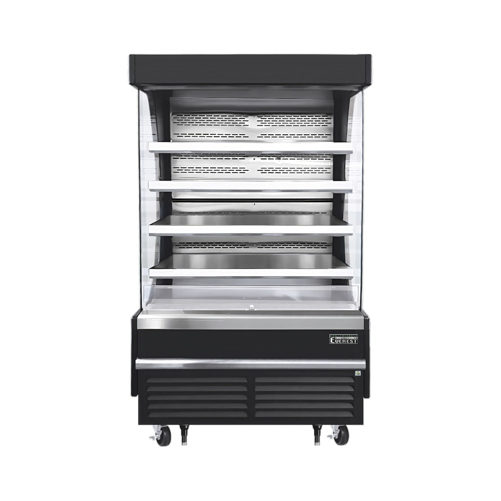 Everest Refrigeration EOMV-48-B-35-T 48" Vertical Open Air Cooler w/ (5) Levels, Black, 115v