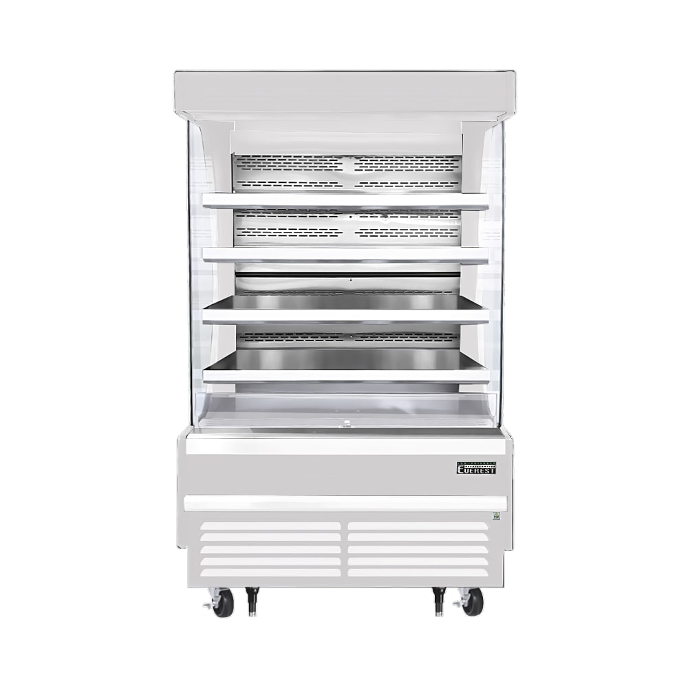 Everest Refrigeration EOMV-48-W-28-T 48" Vertical Open Air Cooler w/ (5) Levels, White, 115v
