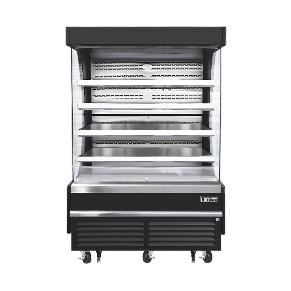 Everest Refrigeration EOMV-60-B-35-T 60" Vertical Open Air Cooler w/ (5) Levels, Black, 230v