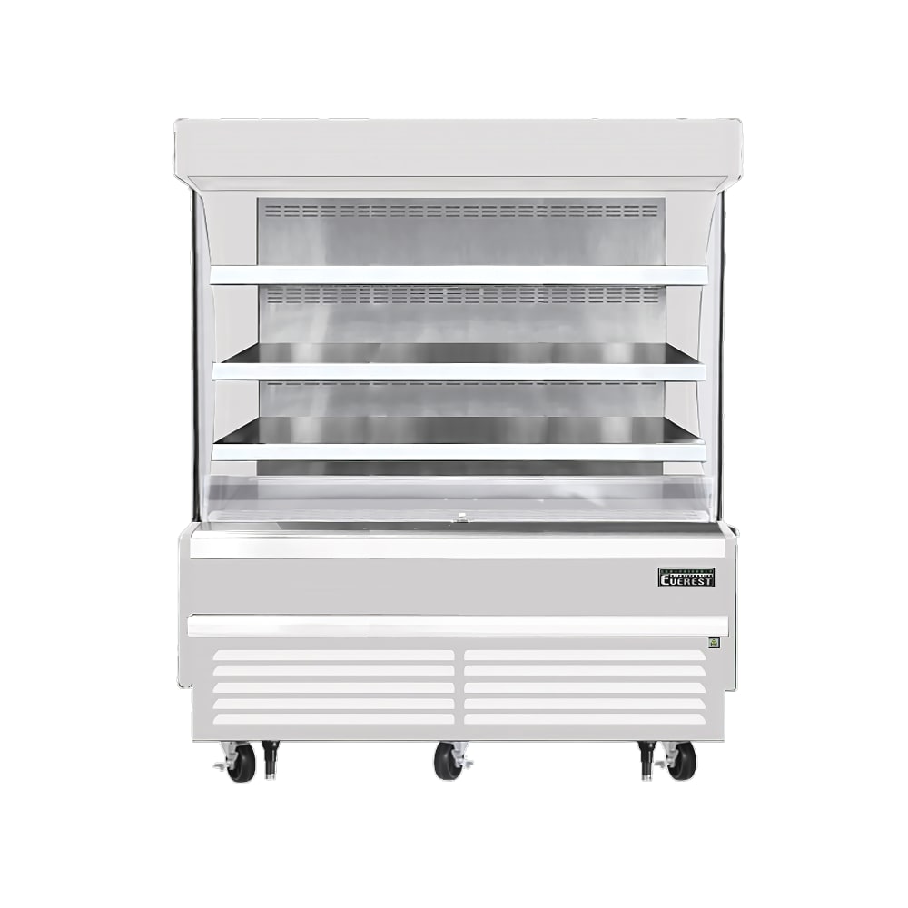 Everest Refrigeration EOMV-60-W-28-S 60" Vertical Open Air Cooler w/ (4) Levels, White, 115v