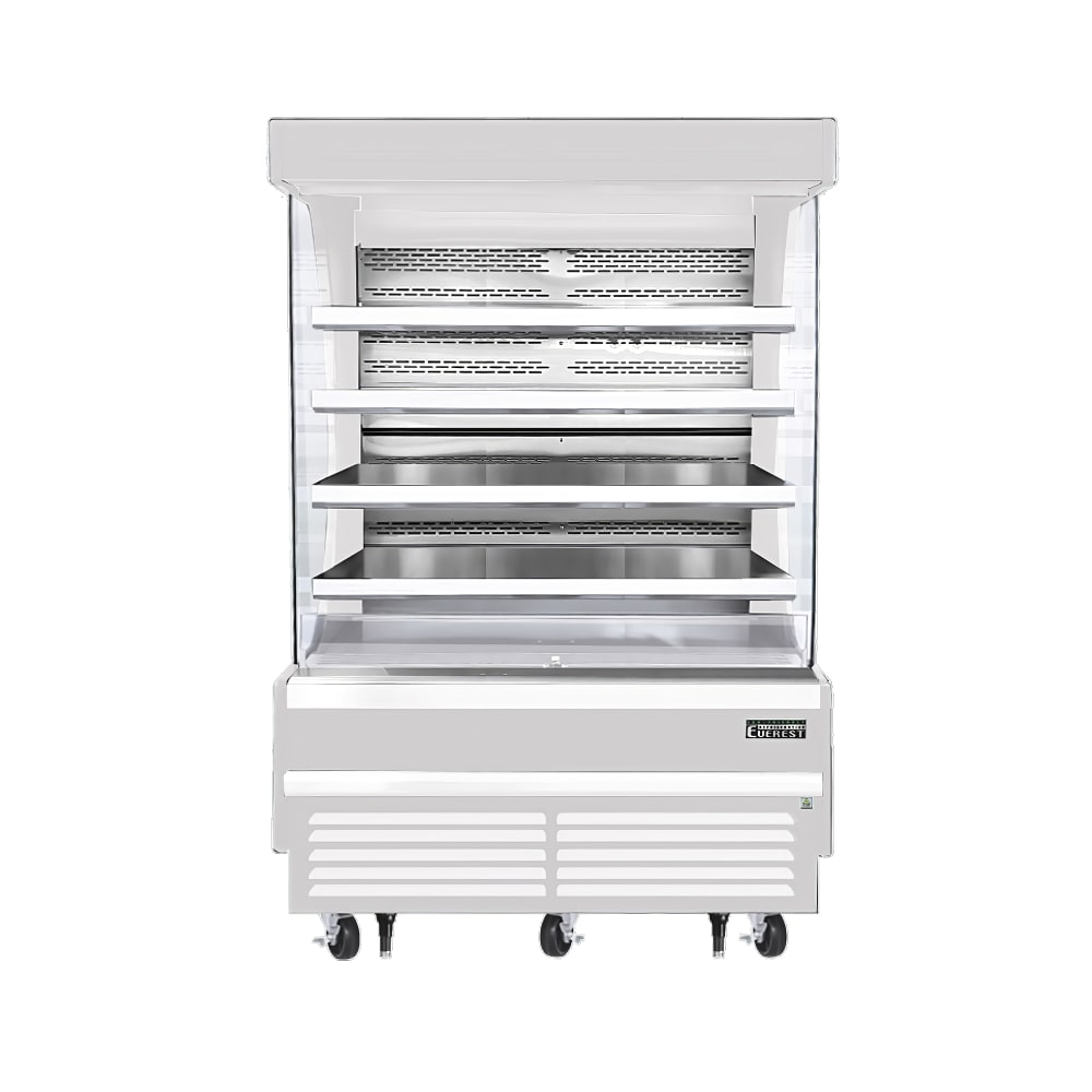 Everest Refrigeration EOMV-60-W-28-T 60" Vertical Open Air Cooler w/ (5) Levels, White, 230v