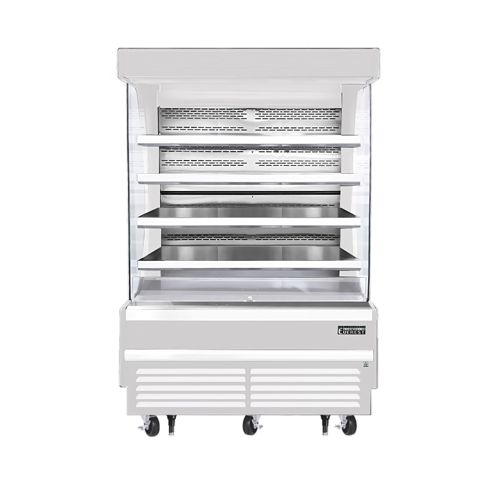 Everest Refrigeration EOMV-60-W-35-T 60" Vertical Open Air Cooler w/ (5) Levels, White, 230v