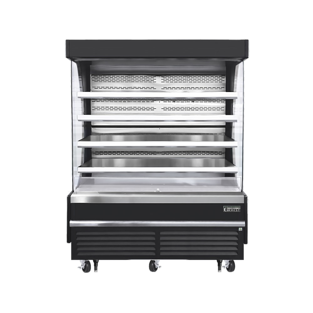 Everest Refrigeration EOMV-72-B-28-T 73 1/4" Vertical Open Air Cooler w/ (5) Levels, Black, 230v