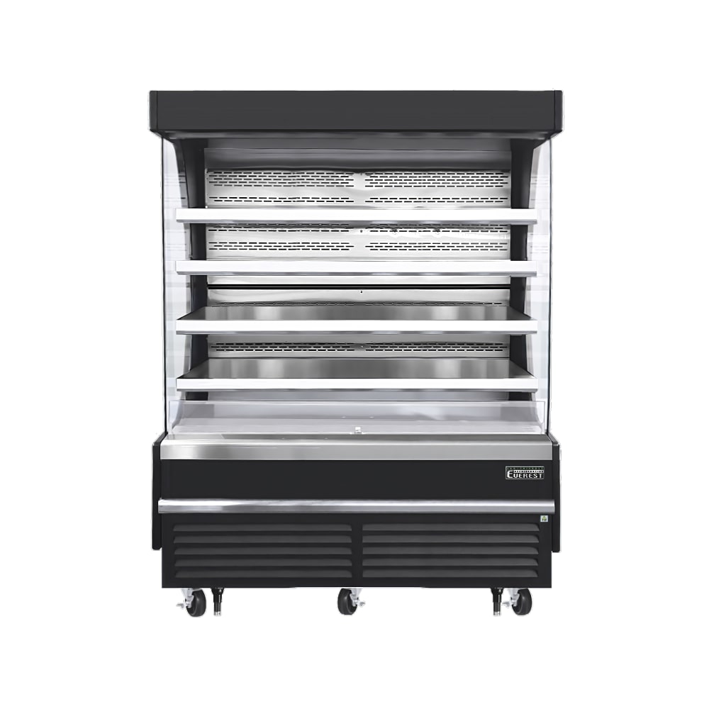 Everest Refrigeration EOMV-72-B-35-T 73 1/4" Vertical Open Air Cooler w/ (5) Levels, Black, 230v