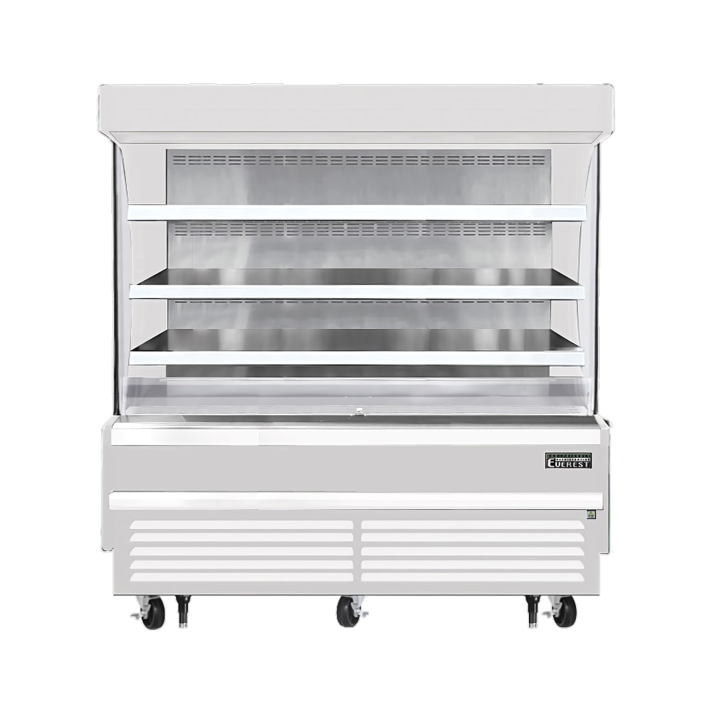 Everest Refrigeration EOMV-72-W-28-S 73 1/4" Vertical Open Air Cooler w/ (4) Levels, White, 115v