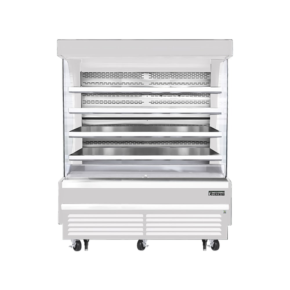 Everest Refrigeration EOMV-72-W-28-T 73 1/4" Vertical Open Air Cooler w/ (5) Levels, White, 230v