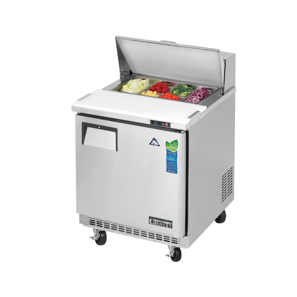 Everest Refrigeration EPBNR1 27 3/4" EPB Series Sandwich/Salad Prep Table w/ Refrigerated Base, 115v