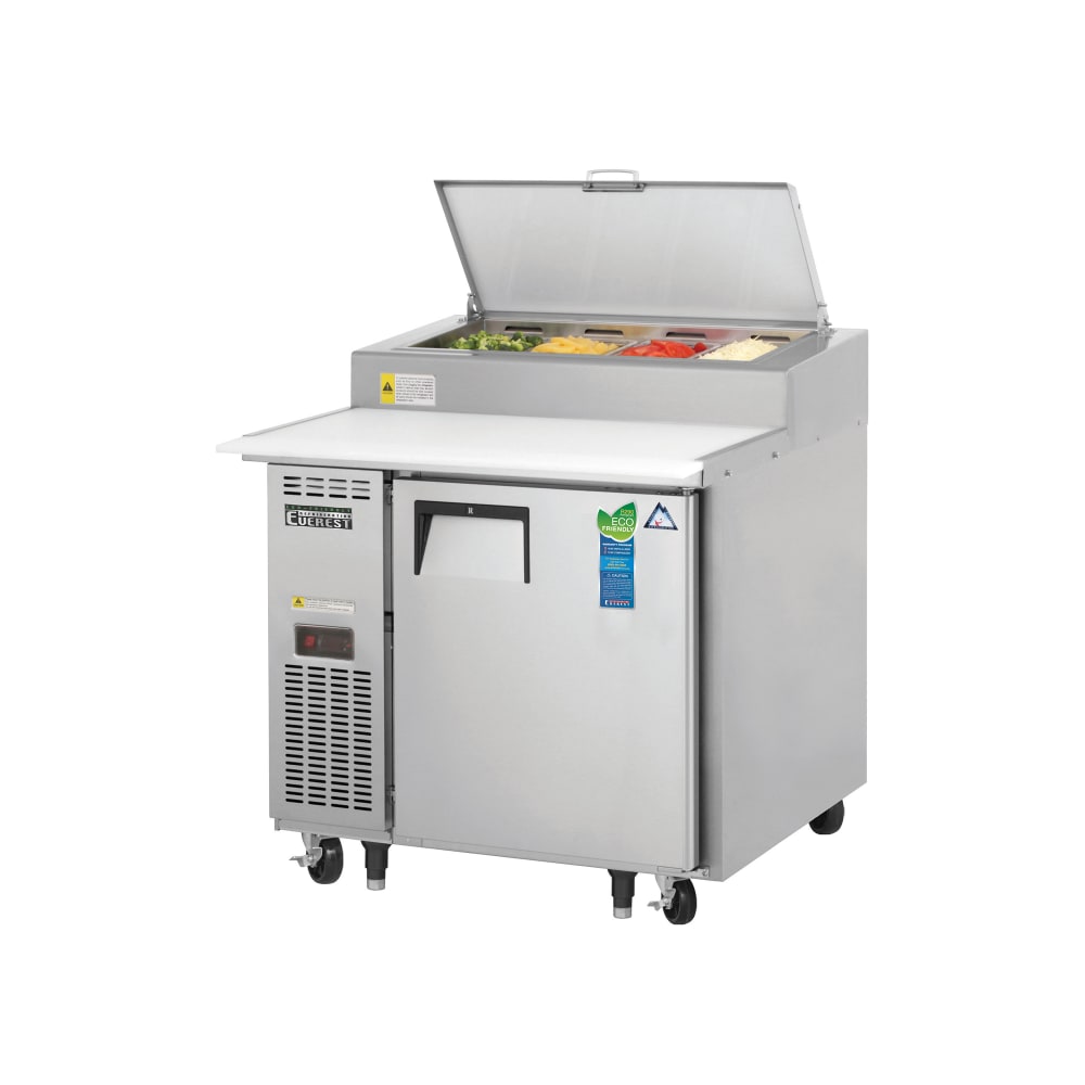 Everest Refrigeration EPPR1 35 5/8" EPP Series Pizza Prep Table w/ Refrigerated Base, 115v