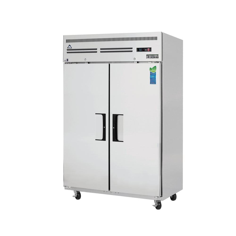 Everest Refrigeration ESR2 49 5/8" Two Section Reach In Refrigerator, (2) Left/Right Hinge Solid Doors, 115v