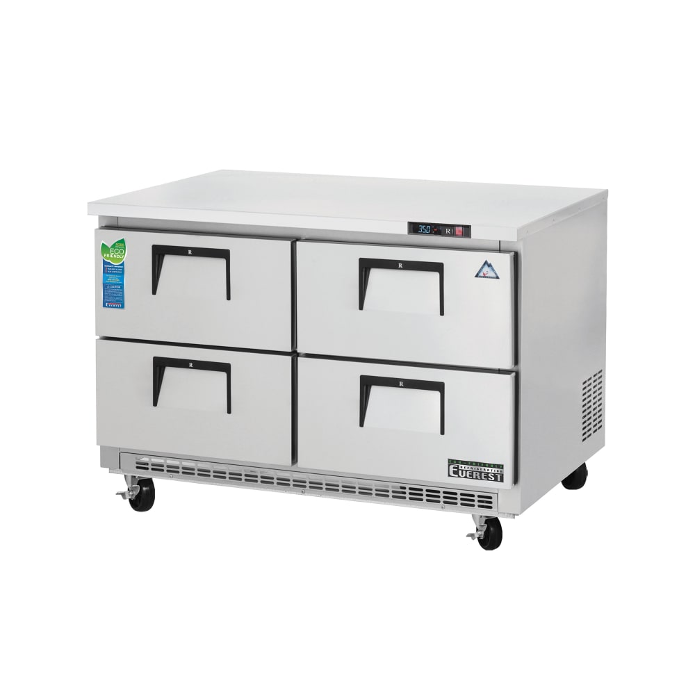 Everest Refrigeration ETBR2-D4 47 1/2" W Undercounter Refrigerator w/ (2) Sections & (4) Drawers, 115v