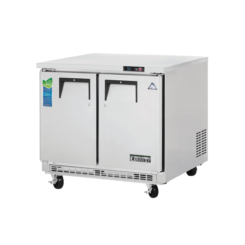 Everest Refrigeration ETBSR2 35 5/8" W Undercounter Refrigerator w/ (2) Sections & (2) Doors, 115v