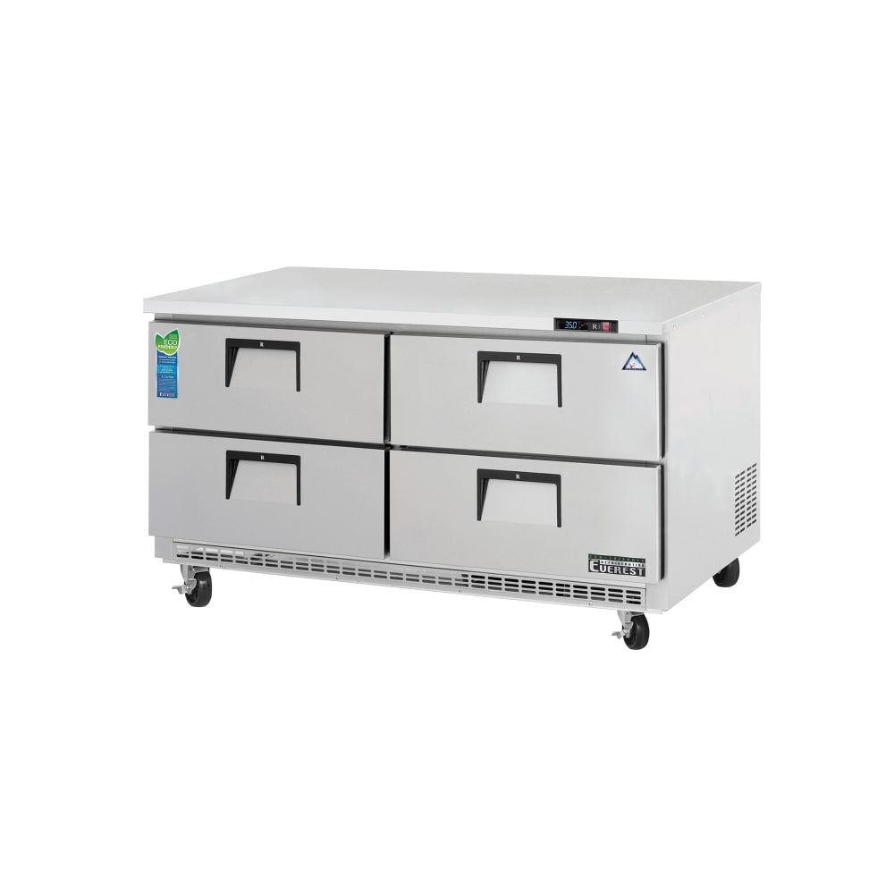 Everest Refrigeration ETBWR2-D4 59 1/4" W Undercounter Refrigerator w/ (2) Sections & (4) Drawers, 115v