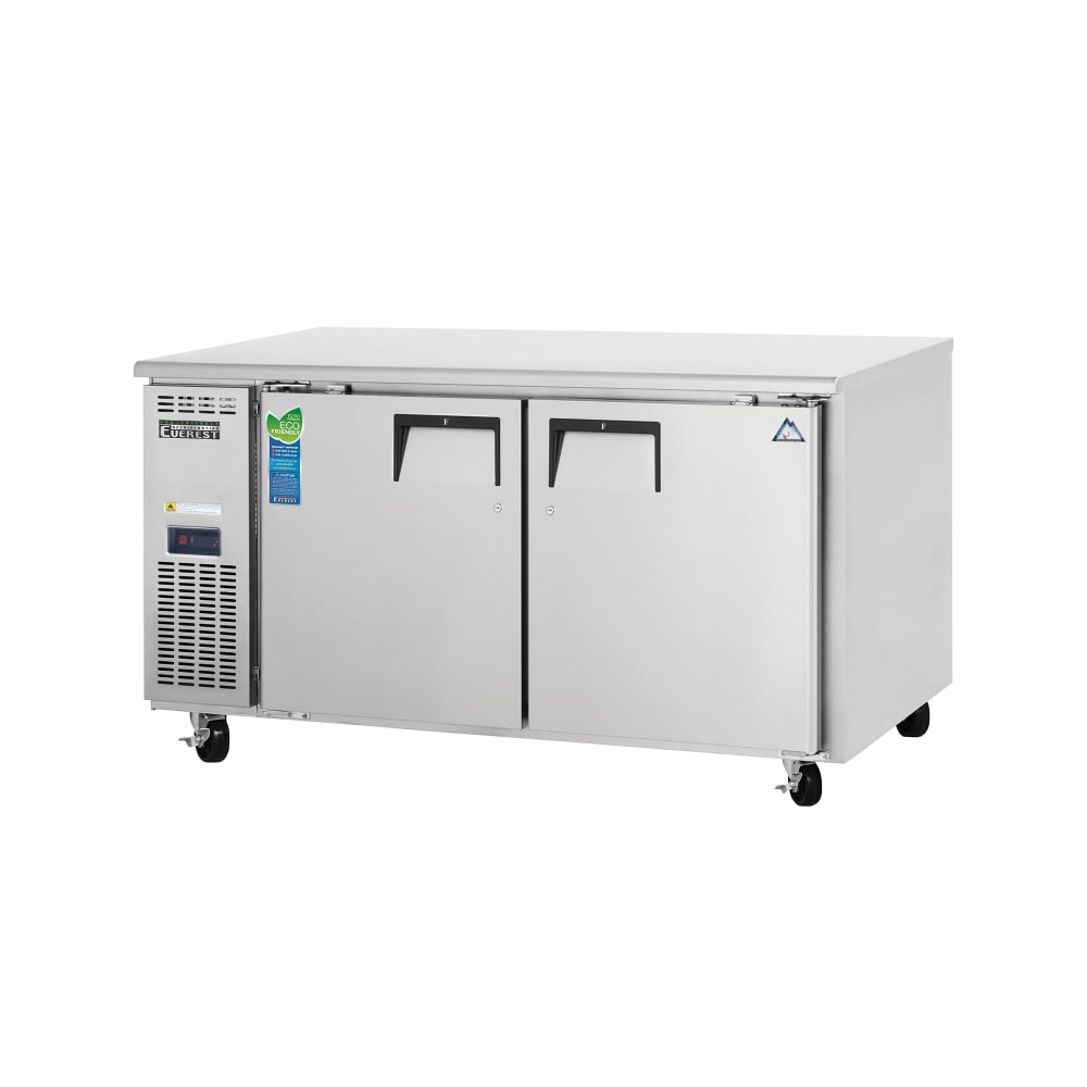 Everest Refrigeration ETWF2 59 1/4" W Undercounter Freezer w/ (2) Sections & (2) Doors, 115v