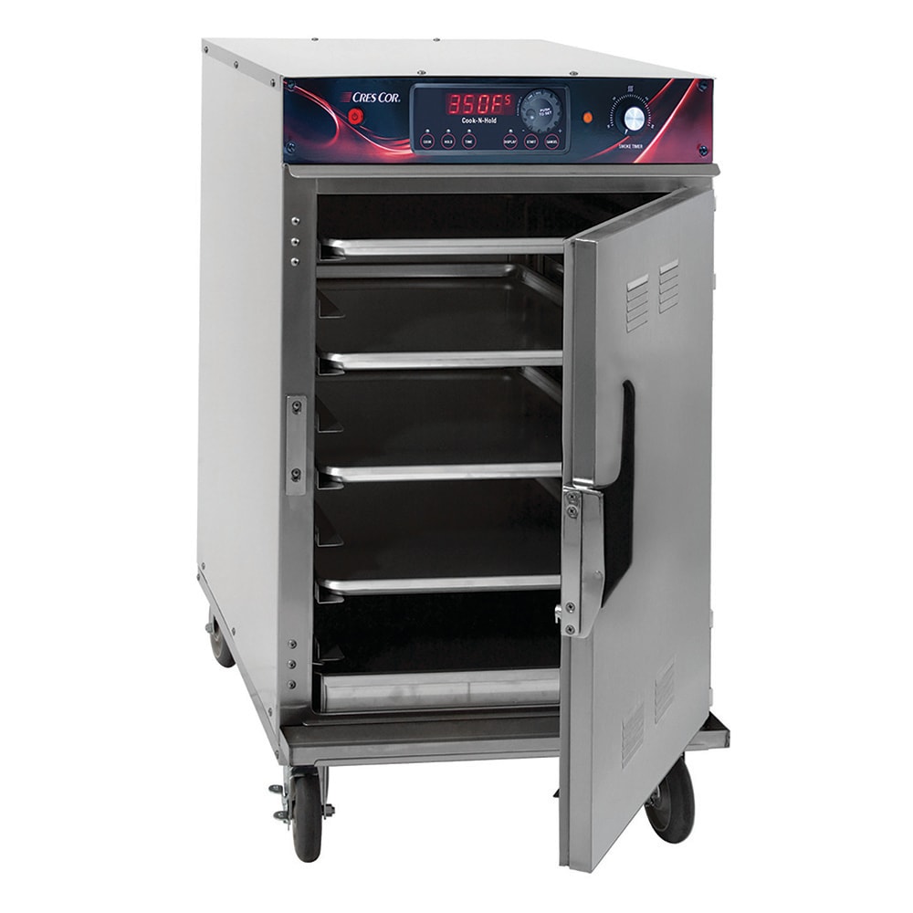 Cres Cor 1000CHSKSPLITDX Half Size Commercial Smoker Oven w/ Cook & Hold - 208-240v/1ph