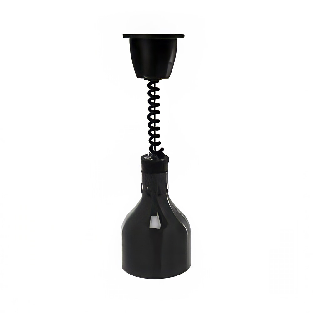 Cres Cor IFW-63-10 60 1/2" Ceiling Mount Heat Lamp w/ Retractable Cord - Lower Switch, Black, 120v