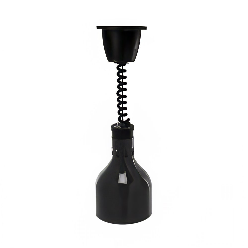 Cres Cor IFW-63-L-10 68 1/2" Ceiling Mount Heat Lamp w/ Retractable Cord - Lower Switch, Black, 120v