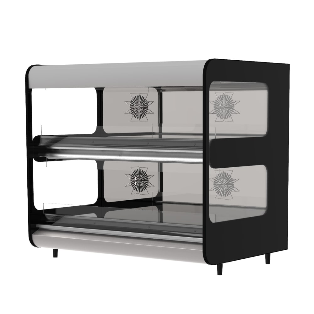 Flexeserve 38 3/10" Self Service Countertop Heated Display Case - (2) Shelves, 208v (2T-1000)