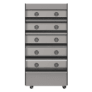 Flexeserve 38 3/10" Self Service Floor Model Heated Display Case - (5) Shelves, 208v (5T-1000) thumbnail 2