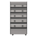 Flexeserve 38 3/10" Self Service Floor Model Heated Display Case - (5) Shelves, 208v (5T-1000C) thumbnail 2