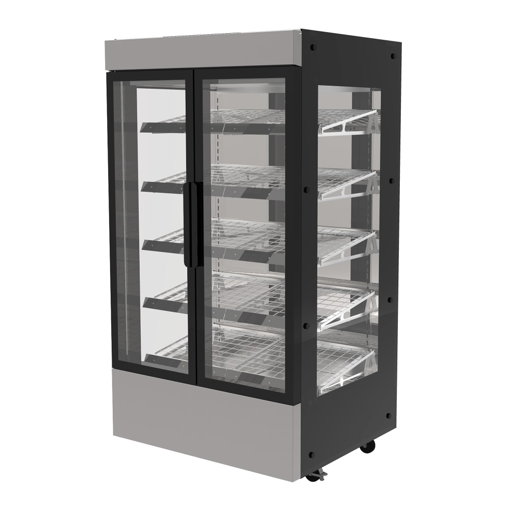 Flexeserve 38 7/10" Self Service Floor Model Heated Display Case - (10) Shelves, 208v (HUB-1000)