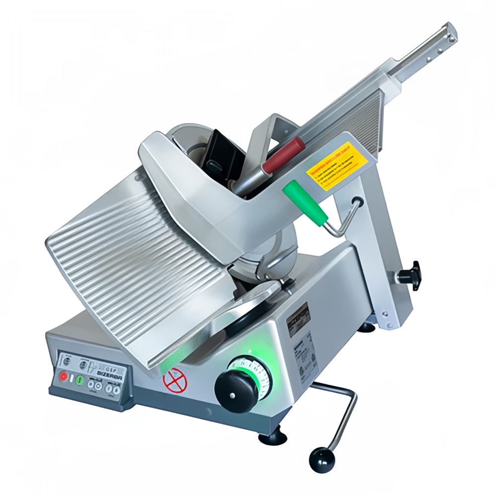 Bizerba GSPHDI90-GCB Automatic Gravity Feed Meat & Cheese Slicer w/ 13" Blade, Safety Illuminated Dial, Aluminum, 1/2 hp