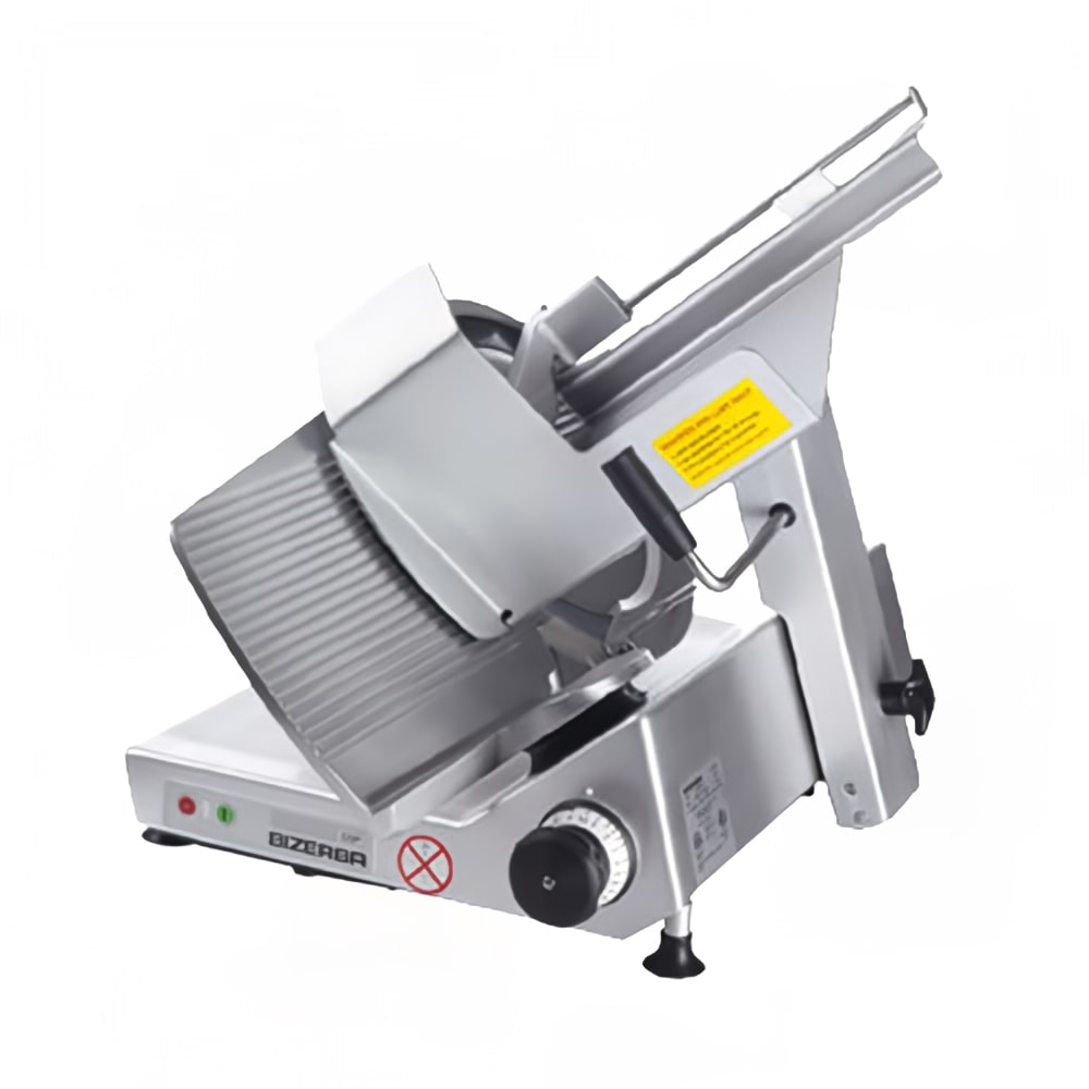 Bizerba GSPV-2150 Manual Gravity Restaurant Feed Meat Slicer w/ 13" Blade, Safety Illuminated Dial, Aluminum, 1/2 hp