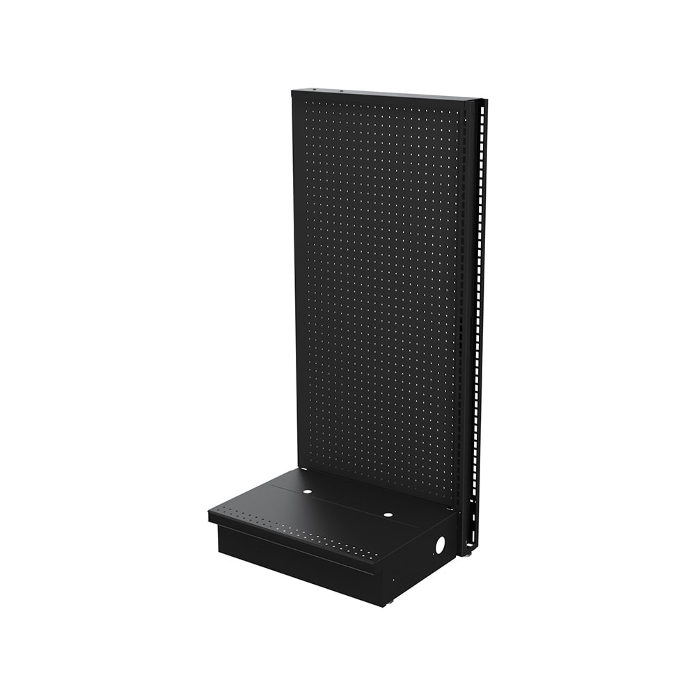 Imageworks C02SSA54B Planniq Core® Black Single Sided Add-On Gondola Merchandiser - 24 7/8"L x 20 11/16"W x 54"H