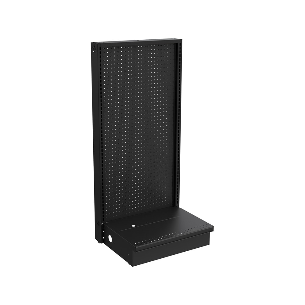 Imageworks C02SSS54B Planniq Core® Black Single Sided Starter Gondola Merchandiser - 25 11/16"L x 20 11/16"W x 54"H