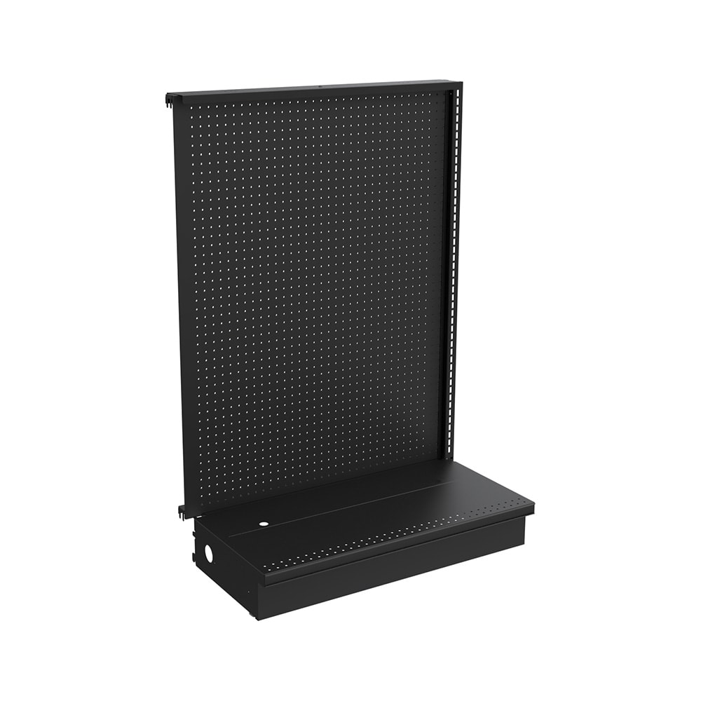 Imageworks C03SSA54B Planniq Core® Black Single Sided Add-On Gondola Merchandiser - 37 11/16"L x 20 11/16"W x 54"H