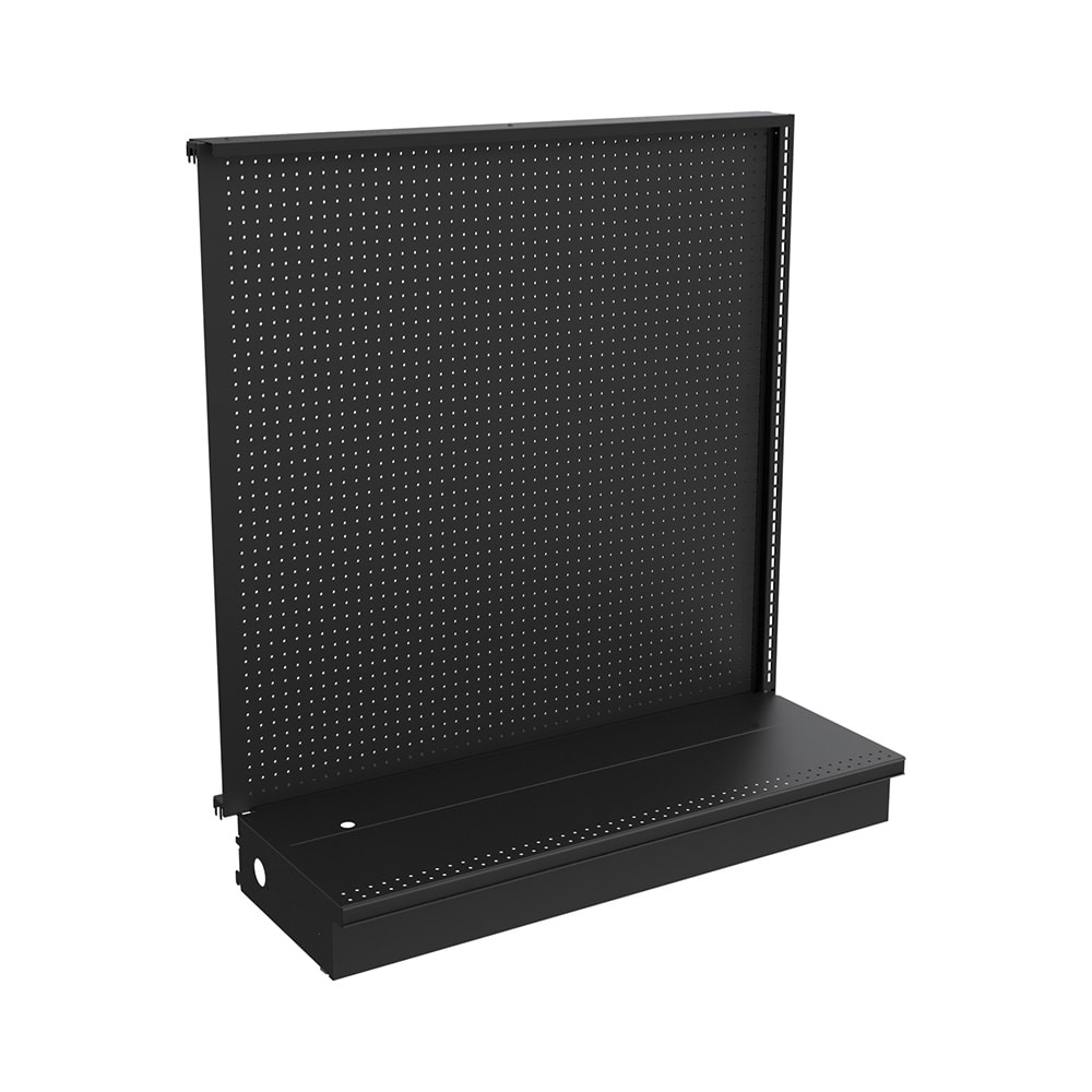 Imageworks C04SSA54B Planniq Core® Black Single Sided Add-On Gondola Merchandiser - 48 11/16"L x 20 11/16"W x 54"H