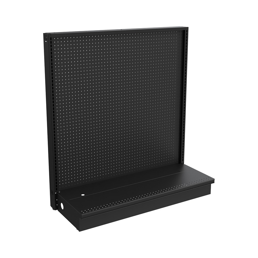 Imageworks C04SSS54B Planniq Core® Black Single Sided Starter Gondola Merchandiser - 49 11/16"L x 20 11/16"W x 54"H