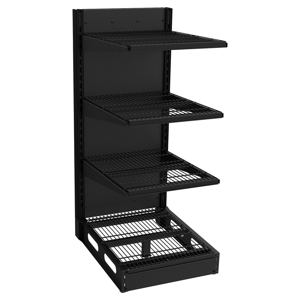 Imageworks S023060BW Planniq Strong® 4 Shelf Beer Cave Cooler Starter Shelving Unit - 26 3/4"L x 34"W x 60"H