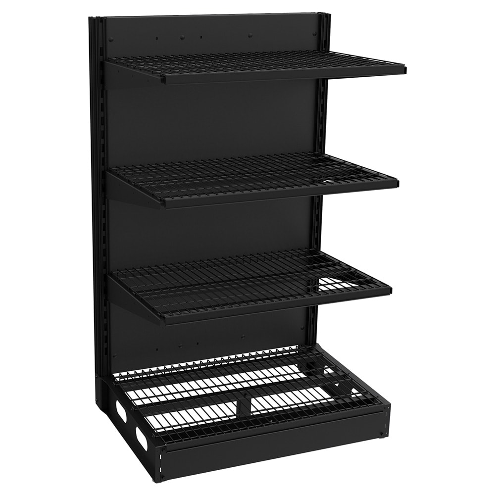 Imageworks S032460BW Planniq Strong® 4 Shelf Beer Cave Cooler Starter Shelving Unit - 38 3/4"L x 28"W x 60"H