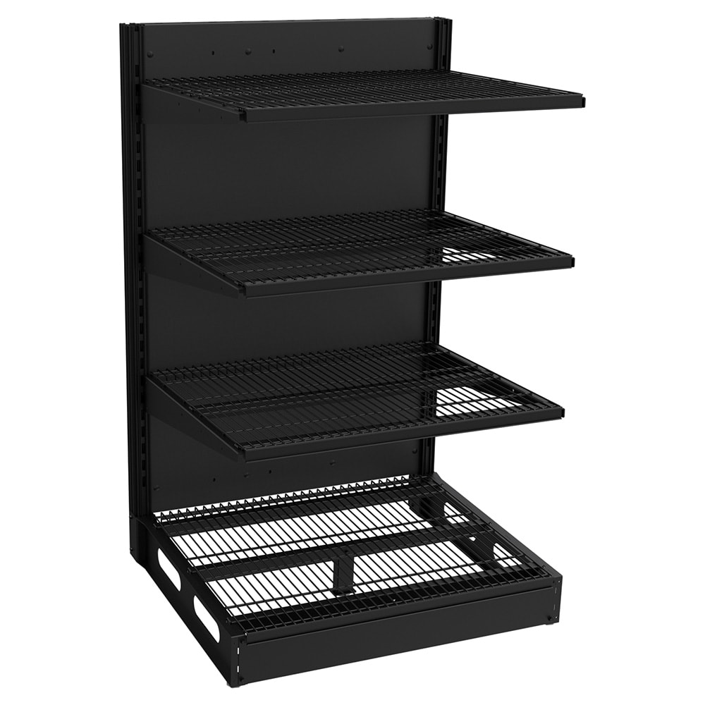 Imageworks S033060BW Planniq Strong® 4 Shelf Beer Cave Cooler Starter Shelving Unit - 37 3/4"L x 34"W x 60"H