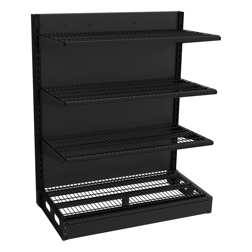 Imageworks S042460BW Planniq Strong® 4 Shelf Beer Cave Cooler Starter Shelving Unit - 49 3/4"L x 28"W x 60"H