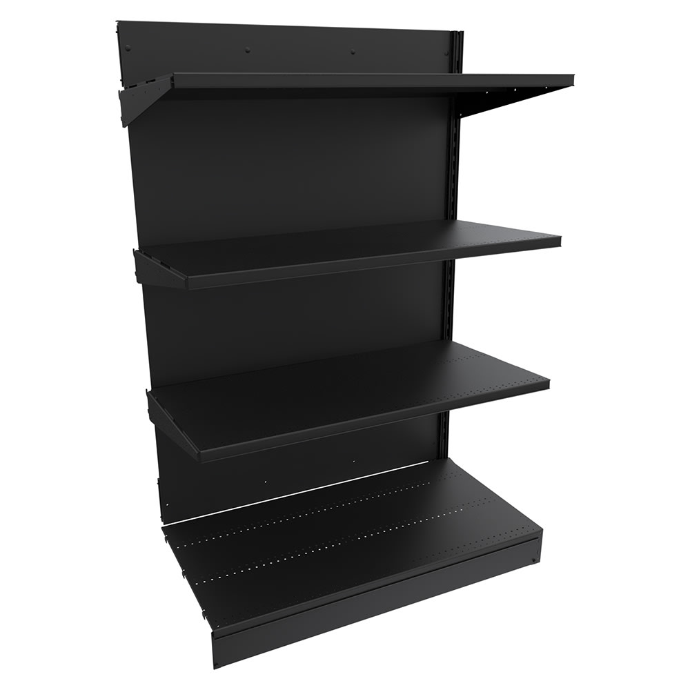 Imageworks S042472BS Planniq Strong® 4 Shelf Beer Cave Cooler Starter Shelving Unit - 50 3/4"L x 28"W x 72"H