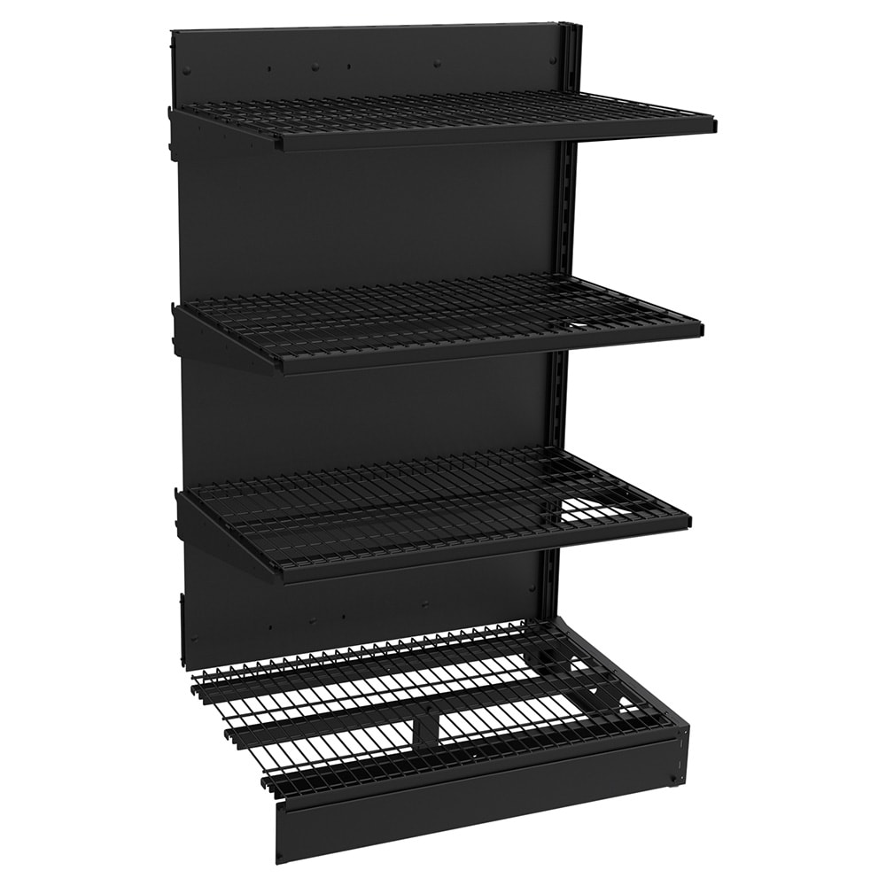 Imageworks SA032460BW Planniq Strong® 4 Shelf Beer Cave Cooler Add-On Shelving Unit - 37 3/4"L x 28"W x 60"H