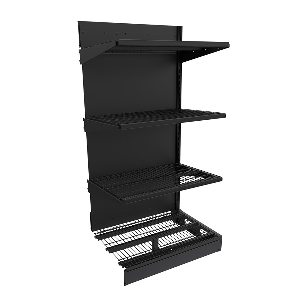 Imageworks SA032472BW Planniq Strong® 4 Shelf Beer Cave Cooler Add-On Shelving Unit - 37 3/4"L x 28"W x 72"H