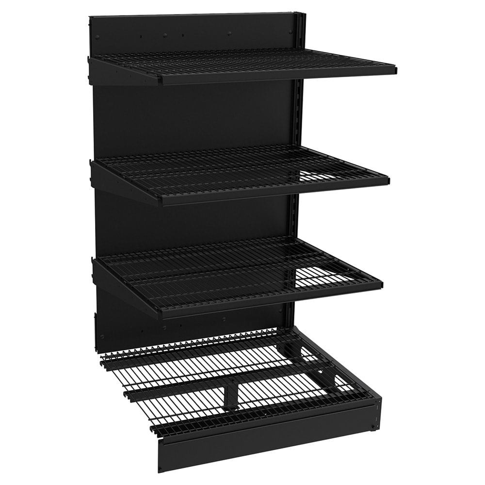 Imageworks SA033060BW Planniq Strong® 4 Shelf Beer Cave Cooler Add-On Shelving Unit - 37 3/4"L x 34"W x 60"H