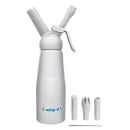 Whip-It! 1/2  Liter Whipped Cream Dispenser w/ 3 Nozzles - Aluminum, Silver (DC-ELEM-H01) thumbnail 2