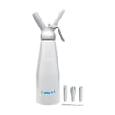 Whip-It! 1 Liter Whipped Cream Dispenser w/ 3 Nozzles - Aluminum, Silver (DC-ELEM-L01) thumbnail 2
