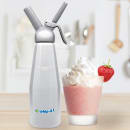 Whip-It! 1 Liter Whipped Cream Dispenser w/ 3 Nozzles - Aluminum, Silver (DC-ELEM-L01) thumbnail 3