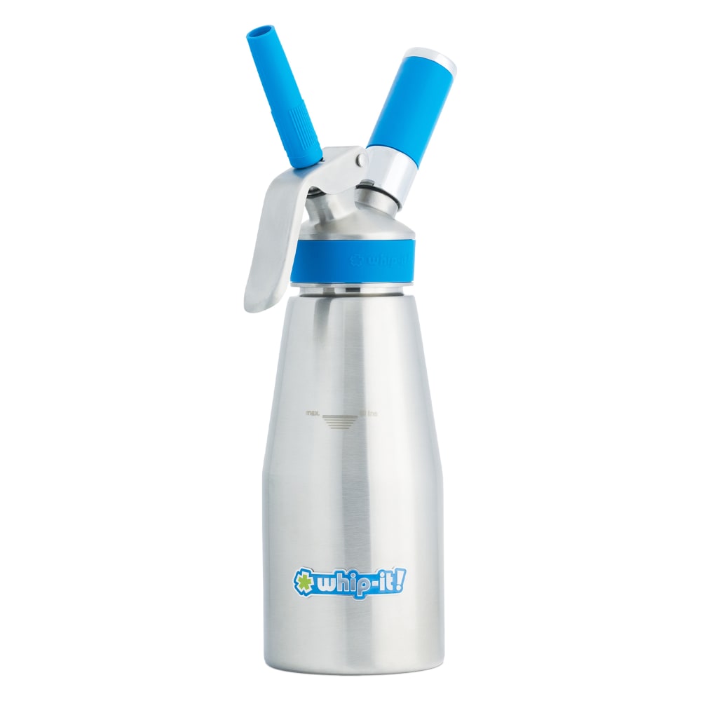 Whip-It! 1/2 liter Whipped Cream Dispenser w/ (3) Nozzles, Stainless Steel, Silver (DC-SPEC-H01S)