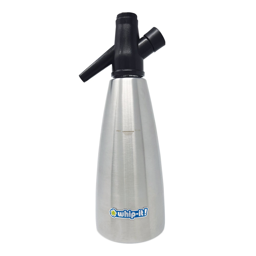 Whip-It! 1 liter Soda Siphon - Stainless Steel, Silver (DS-SDA-L05-01S)