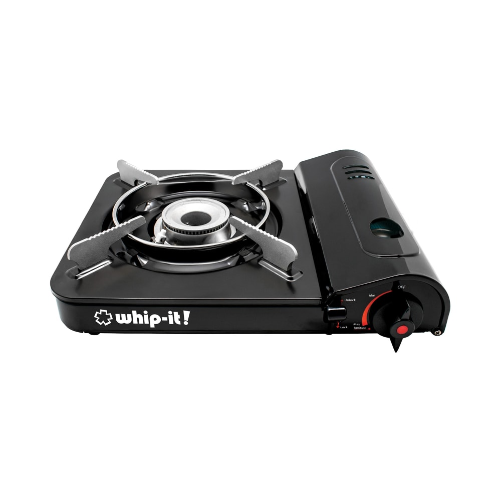 Whip-It! Butane Stove w/ Adjustable Flame & Carrying Case - 9,000 BTU, Black (ST-HOTSPOT-05)