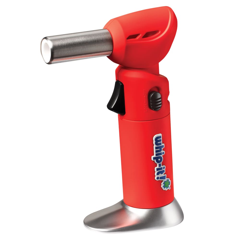 Whip-It! Butane Culinary Torch - Rotating Tip, Adjustable Flame, Red (TC-FLEX-03R)