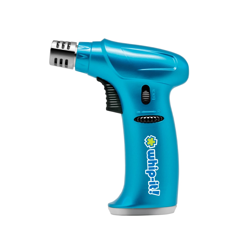 Whip-It! Butane Culinary Torch - Piezo Ignition, Adjustable Flame, Blue (TC-STEA-06)