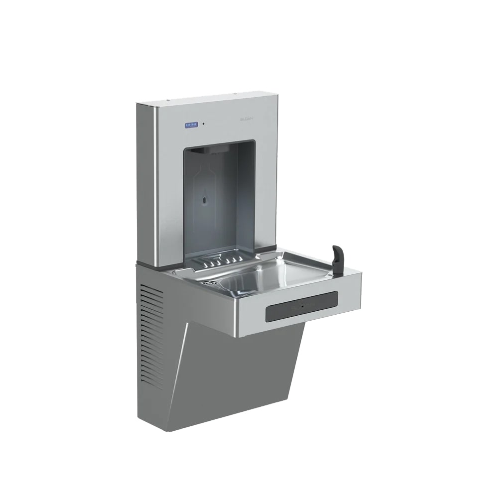 Sloan DropSpot™ Wall Mount Drinking Fountain w/ Bottle Filler - Refrigerated, Non Filtered (33820002)